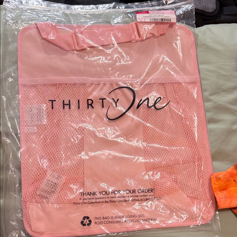 Thirty-One Cotton Candy Utility Tote Organizer